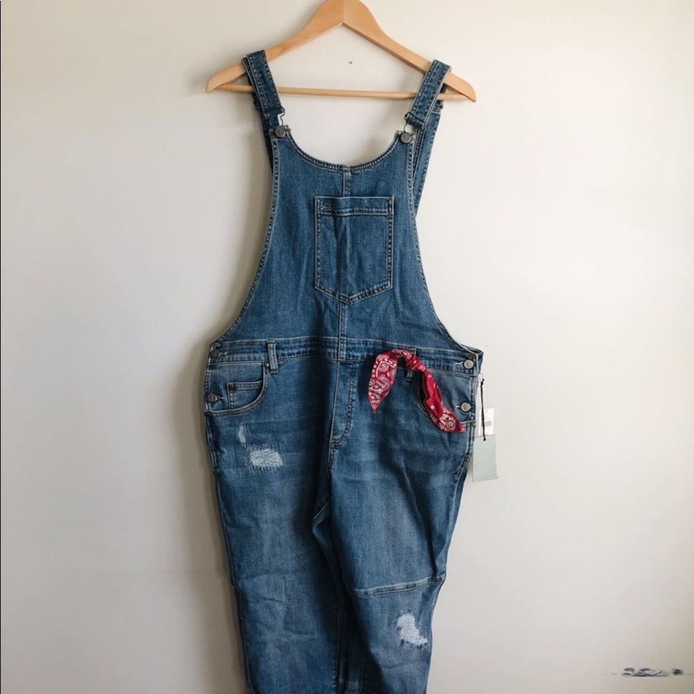 Pilcro slim denim overalls